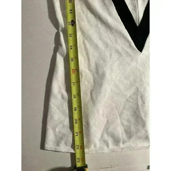 Rag & Bone Daphne Striped Knit V-Neck Tank Top White Black Blouse Size S - Picture 10 of 12